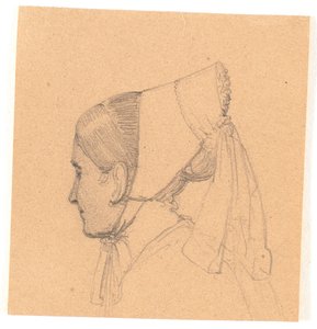 Testa di una giovane donna. Profilo a sinistra da Wilhelm Bendz