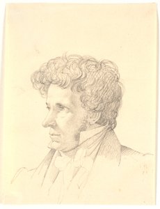 Ritratto maschile. Profilo a sinistra da Wilhelm Bendz