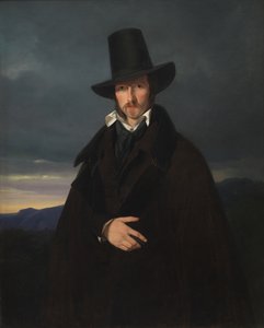 Ritratto del pittore tedesco Wilhelm von Kaulbach da Wilhelm Bendz