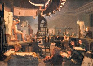 La classe di vita alla Royal Academy of Fine Arts da Wilhelm Bendz