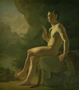 Ung Pan in una grotta. Figura modello da Wilhelm Bendz