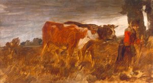 Contadina con mucche da Wilhelm Busch
