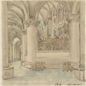 Interno di Notre-Dame a Parigi