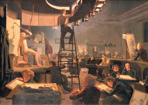 La classe di vita alla Royal Academy of Fine Arts da Wilhelm Ferdinand Bendz