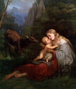 Genevieve di Brabante, 19° secolo da Wilhelm Friedrich Herbig