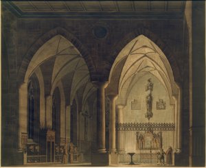 Interno di chiesa gotica da Wilhelm Gail