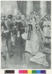 Imperatore Francesco Giuseppe I e zar Nicola II a Pietroburgo dopo il grande pranzo formale da Wilhelm Gause