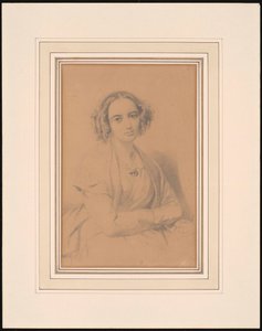 Ritratto della compositrice Fanny Hensel nata Mendelssohn 1805-1847, 1847