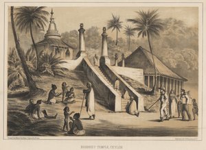 Tempio buddista, Ceylon, 1855