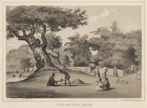 Villaggio vicino a Napha, Lew Chew, 1855