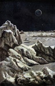 Paesaggio lunare, c.1880 (incisione) da Wilhelm Kranz