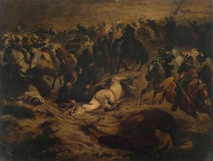 Ferimento di Blücher a Ligny da Wilhelm Lindenschmit der Jüngere