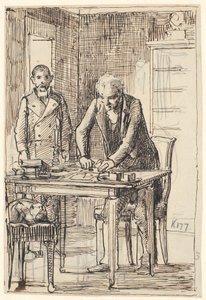 La lettera viene sigillata mentre il servitore aspetta da Wilhelm Marstrand