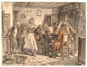 "Collegium politicum". (Il fonditore politico) da Wilhelm Marstrand