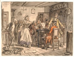 "Collegium politicum". (Il fonditore politico) da Wilhelm Marstrand