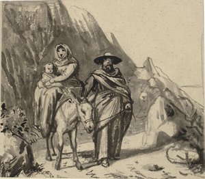 La Sacra Famiglia, tra le rocce in viaggio verso l