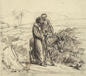 Il buon samaritano accompagna il ferito da Wilhelm Marstrand