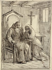 Il confessore spaventato da Wilhelm Marstrand