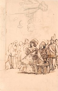 Il principe turco Mehemet Aly come cavaliere della contessa Danner durante la sua visita a Copenaghen, maggio 1859 da Wilhelm Marstrand