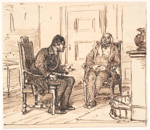 Discussione tra due dignitari da Wilhelm Marstrand