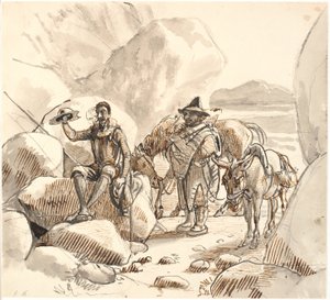 Don Chisciotte insegna a Sancho la fama e il futuro dei cavalieri da Wilhelm Marstrand