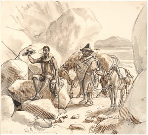 Don Chisciotte insegna a Sancho la fama e il futuro dei cavalieri da Wilhelm Marstrand