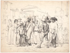 Un ciarlatano vende lucido da scarpe, Roma da Wilhelm Marstrand