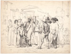 Un ciarlatano vende lucido da scarpe, Roma da Wilhelm Marstrand
