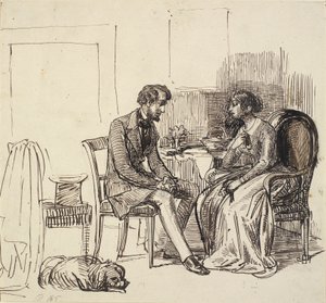 Un signore in visita a una giovane dama da Wilhelm Marstrand