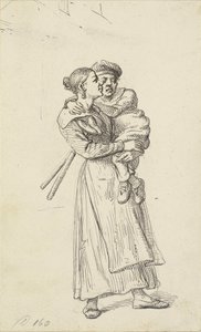 Una donna porta un paralitico da Wilhelm Marstrand