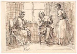 Una strana scrittura da Wilhelm Marstrand