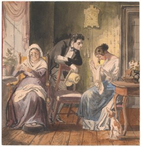 Una visita (Una visita dalla vita quotidiana) da Wilhelm Marstrand