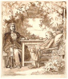 Ewald riceve a Rungsted in un padiglione con vista su Hven la visita della sua madre crudele da Wilhelm Marstrand