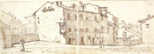 Strada nel quartiere Monte Pincio, Roma da Wilhelm Marstrand