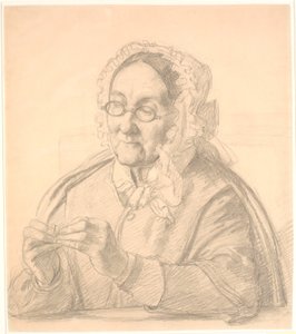 Vecchia signora che infila un ago da Wilhelm Marstrand