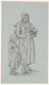 Vecchia donna svedese e bambina da Wilhelm Marstrand