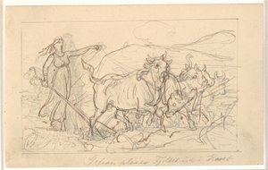 "Gefion ara la montagna nel mare" da Wilhelm Marstrand