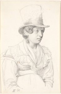 Italiana con cappello alto da Wilhelm Marstrand