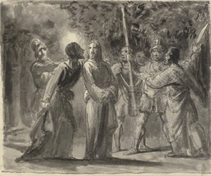 Gesù baciato da Giuda nel Giardino del Getsemani da Wilhelm Marstrand