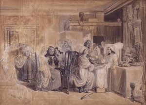 Cartone per "Barselstuen" da Wilhelm Marstrand