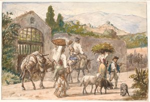 Contadini in viaggio verso Roma da Wilhelm Marstrand