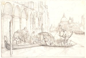 Sbarco presso il Canal Grande a Venezia da Wilhelm Marstrand