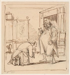Peder Paars libro 1 canto 4. Per Degn ha paura del magistrato da Wilhelm Marstrand