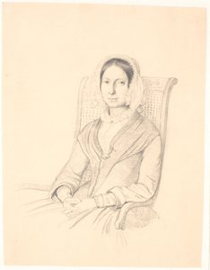 Ritratto di Sophie Frederikke Raffenberg, seduta in una poltrona da Wilhelm Marstrand