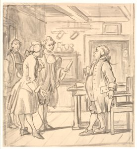 Visita di congratulazioni dei consiglieri. (Il fabbricante di candele politico) da Wilhelm Marstrand