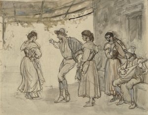 Danza del saltarello da Wilhelm Marstrand