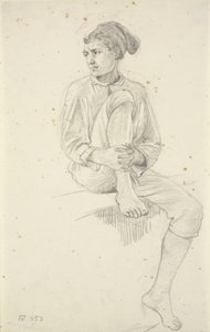 Giovane Pescatore Seduto
