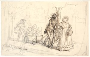 La famiglia del calzolaio in gita sulla strada costiera da Wilhelm Marstrand