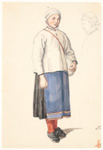 Contadina svedese in piedi