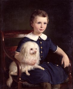 Studio di un ragazzo con cane da compagnia, 1860